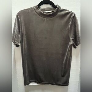 Women’s Zara Gray Velvet Shirt